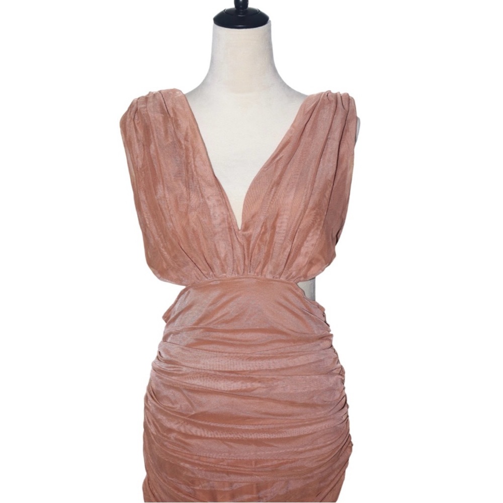 ALWAYS A SLAY THIS WAY LOW V NECK MIDI DRESS